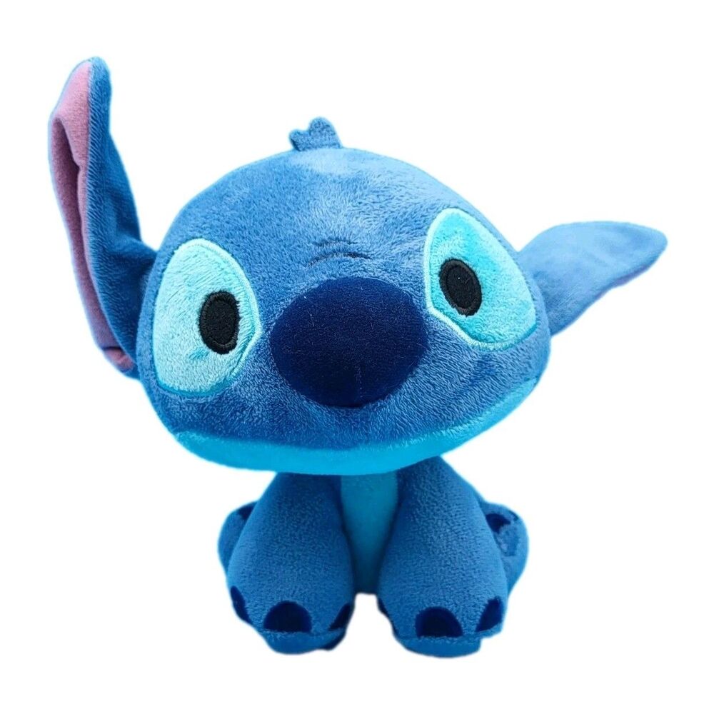 Disney Parks Lilo & Stitch Big Head Stitch Plush 7” Blue Stuffed Animal Big Head